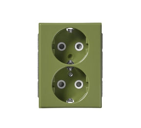 Pistorasia ABB Impressivo 2-osainen 16A IP21 UKJ HL VIhreä - KarelianStore