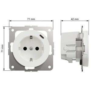 Pistorasia ELKO One 1 - PR KL IP20 USB - C PD 20W Valkoinen - KarelianStore