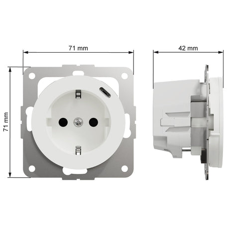 Pistorasia ELKO One 1 - PR KL IP20 USB - C PD 20W Valkoinen - KarelianStore