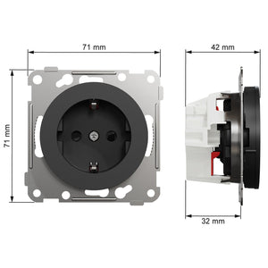 Pistorasia ELKO One 1S 16A IP21 UKJ Musta - KarelianStore