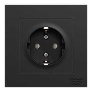 Pistorasia Elko Plus 1s 16A 250V IP21 UPJ Musta - KarelianStore