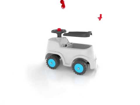 Ambulanssi ride-on säilytystilalla, ratti ja äänitorvi FALK