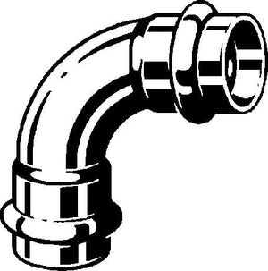 Puristuskäyrä 90 S/S Cu 22 VIEGA - KarelianStore