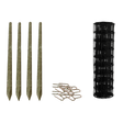 Puutarha - aita, paketti: 90 cm, 5 x 10 - 75 metriä, puutolpilla, musta - KarelianStore
