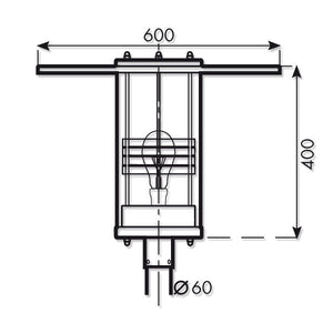 Pylväsvalaisin Karlux Talas LED 4000K - DALI - 34W - 5000LM - IP44 - HA - KarelianStore