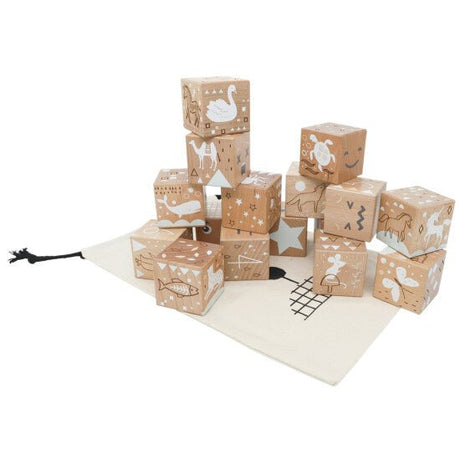 Pyökkiset puupalikat 16 kpl. NORDIC PLAY Nature - KarelianStore