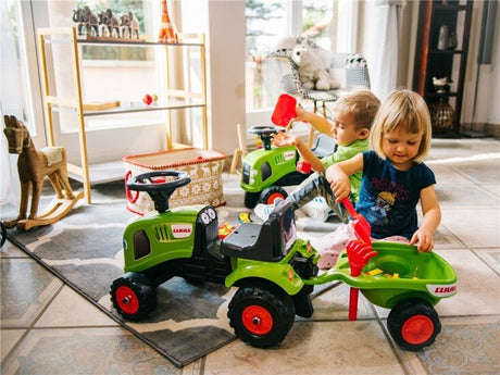 Ride - on traktori peräkärryllä, haravalla ja lapiolla baby Claas FALK - KarelianStore