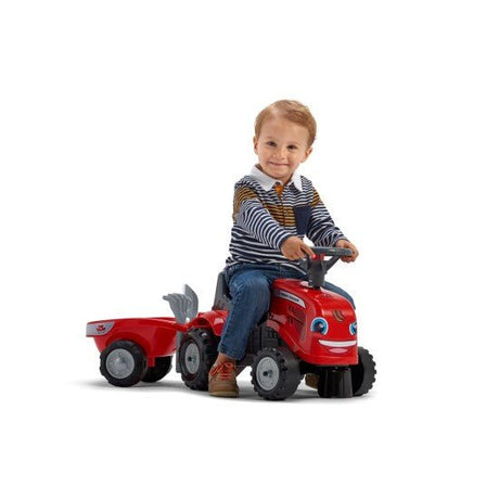 Ride - on traktori peräkärryllä, haravalla ja lapiolla baby Massey Ferguson FALK - KarelianStore