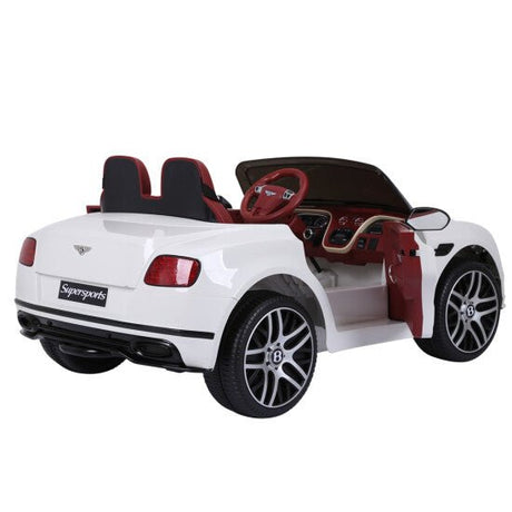 Sähköauto Bentley 2 hengelle, 2x6V, valkoinen, EVA renkailla, NORDIC PLAY - KarelianStore