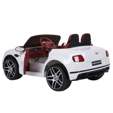 Sähköauto Bentley 2 hengelle, 2x6V, valkoinen, EVA renkailla, NORDIC PLAY - KarelianStore