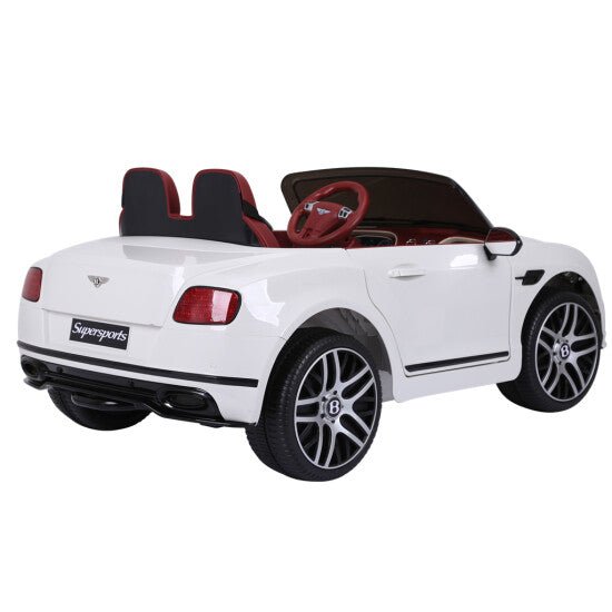 Sähköauto Bentley 2 hengelle, 2x6V, valkoinen, EVA renkailla, NORDIC PLAY - KarelianStore