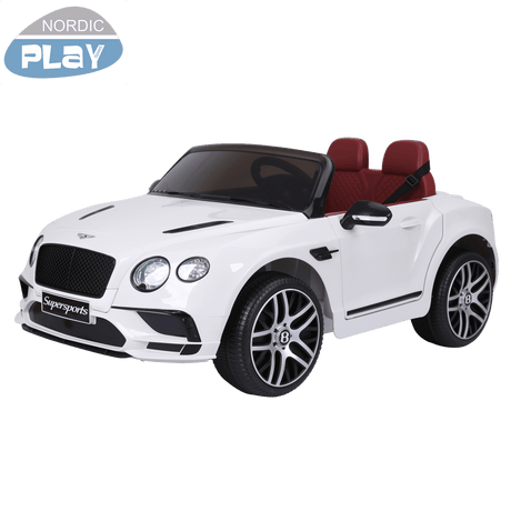 Sähköauto Bentley 2 hengelle, 2x6V, valkoinen, EVA renkailla, NORDIC PLAY - KarelianStore