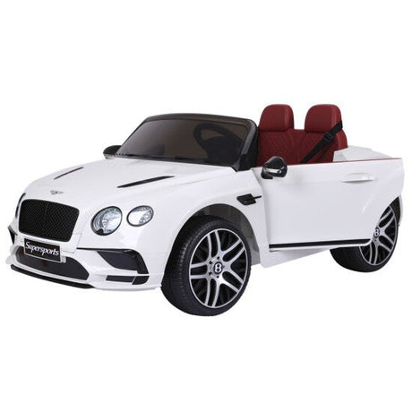 Sähköauto Bentley 2 hengelle, 2x6V, valkoinen, EVA renkailla, NORDIC PLAY - KarelianStore