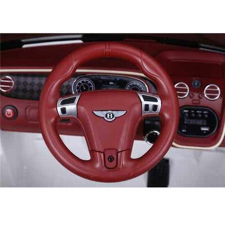 Sähköauto Bentley 2 hengelle, 2x6V, valkoinen, EVA renkailla, NORDIC PLAY - KarelianStore