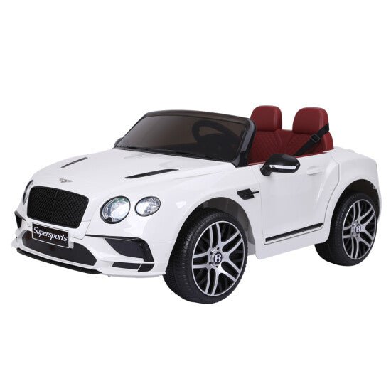 Sähköauto Bentley 2 hengelle, 2x6V, valkoinen, EVA renkailla, NORDIC PLAY - KarelianStore