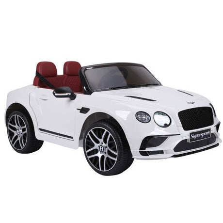 Sähköauto Bentley 2 hengelle, 2x6V, valkoinen, EVA renkailla, NORDIC PLAY - KarelianStore