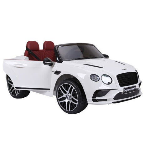 Sähköauto Bentley 2 hengelle, 2x6V, valkoinen, EVA renkailla, NORDIC PLAY - KarelianStore