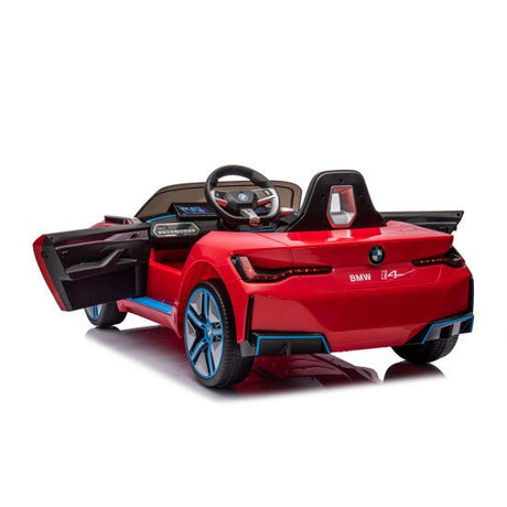 Sähköauto BMW I4 4X12V moottorit, EVA - renkaat, keinonahkaistuin - KarelianStore
