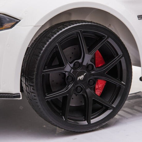 Sähköauto Ford Mustang 2X12V akut (24V), EVA - renkaat edessä, keinonahkaistuin - KarelianStore