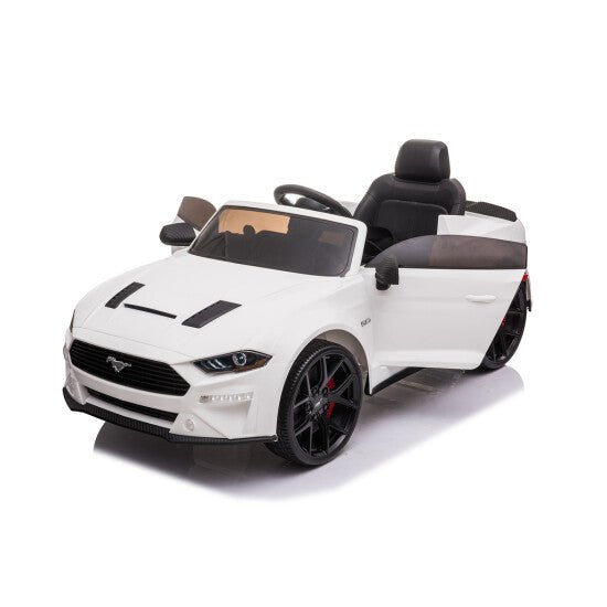Sähköauto Ford Mustang 2X12V akut (24V), EVA - renkaat edessä, keinonahkaistuin - KarelianStore