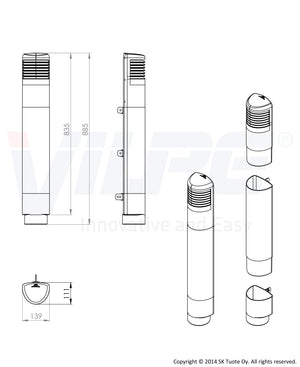 Saneeraussarja Vilpe Ross 125 110 Musta - KarelianStore