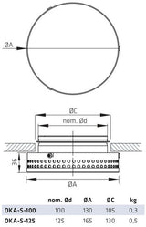 Saunan Tuloilmaventtiili OKA - S 100 - KarelianStore