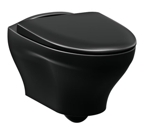 Seinä - WC Gustavsberg Estetic 8330 Matta Musta SC/QR - KarelianStore
