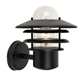 Seinävalaisin AIram Käpylä IP44 E27 GLC Musta - KarelianStore