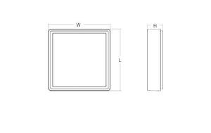 Seinävalaisin Sg Frame Square 7W 3000K Sensor Musta - KarelianStore