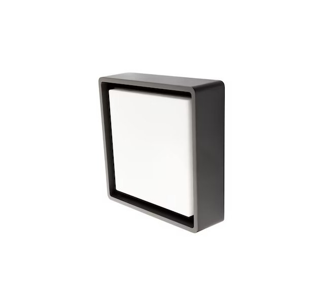 Seinävalaisin Sg Frame Square 7W 3000K Sensor Musta - KarelianStore