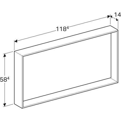 Tasopeili Geberit Citterio 1184x584x140 mm Tammi Harmaanruskea - KarelianStore