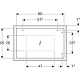 Tasopeili Geberit Citterio 884x584x140 mm Tammi Harmaanruskea - KarelianStore