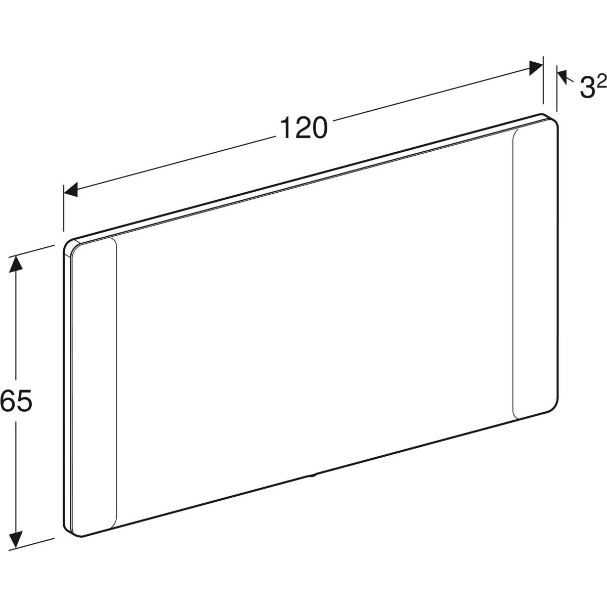 Tasopeili Geberit Option 1200x650 mm - KarelianStore