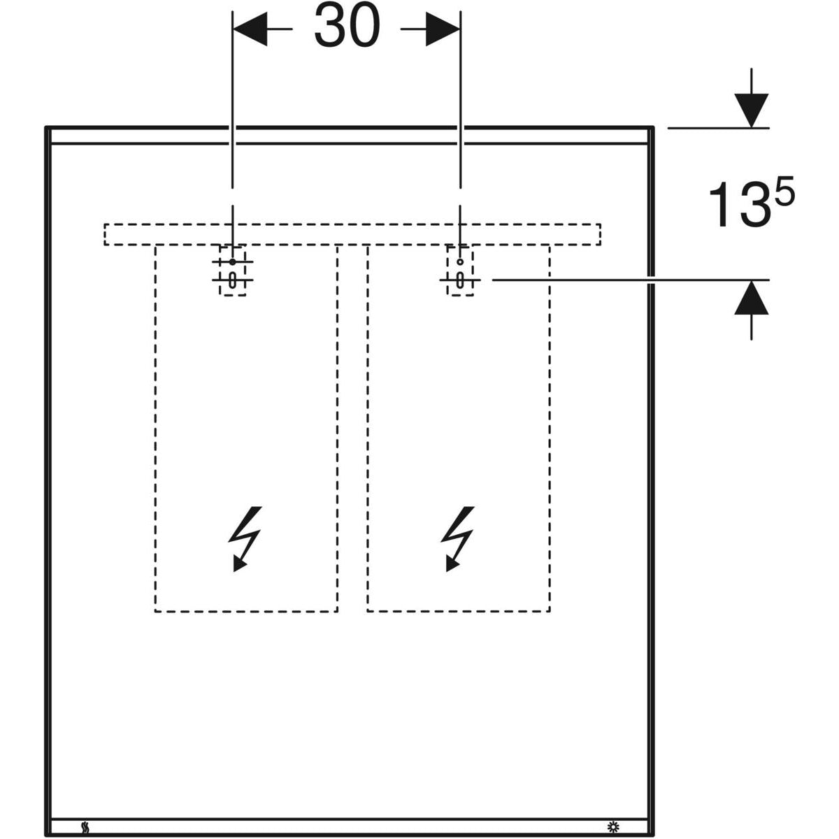 Tasopeili Geberit Option Plus 600x700 mm - KarelianStore