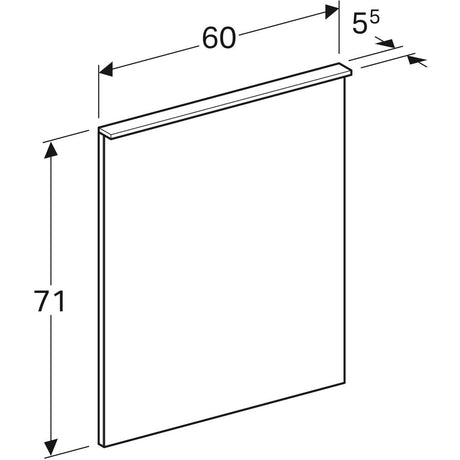 Tasopeili Geberit Xeno2 600x710 mm - KarelianStore