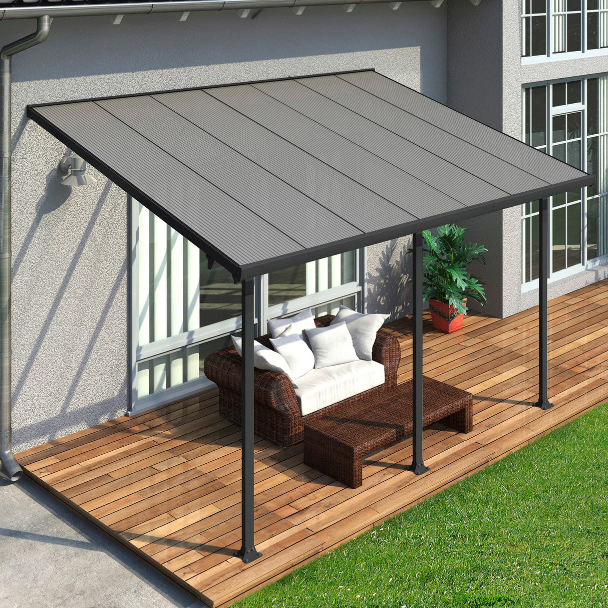 Terassikatos Feria 12,5 m2, harmaa Palram - Canopia - KarelianStore