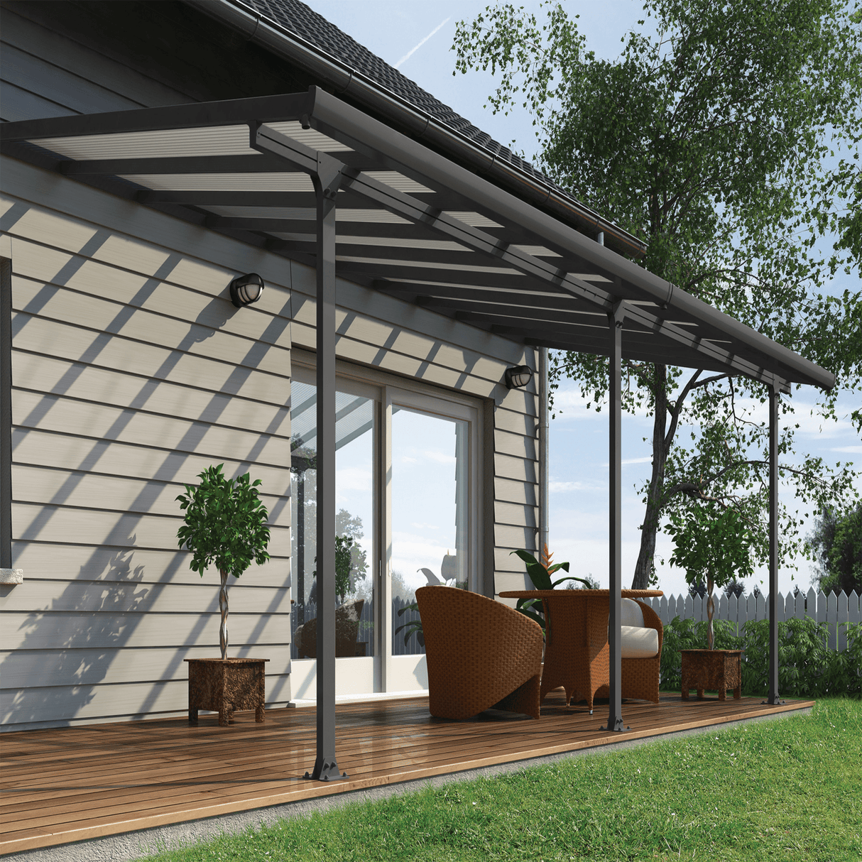 Terassikatos Feria 17,9 m2, antrasiitti Palram - Canopia - KarelianStore