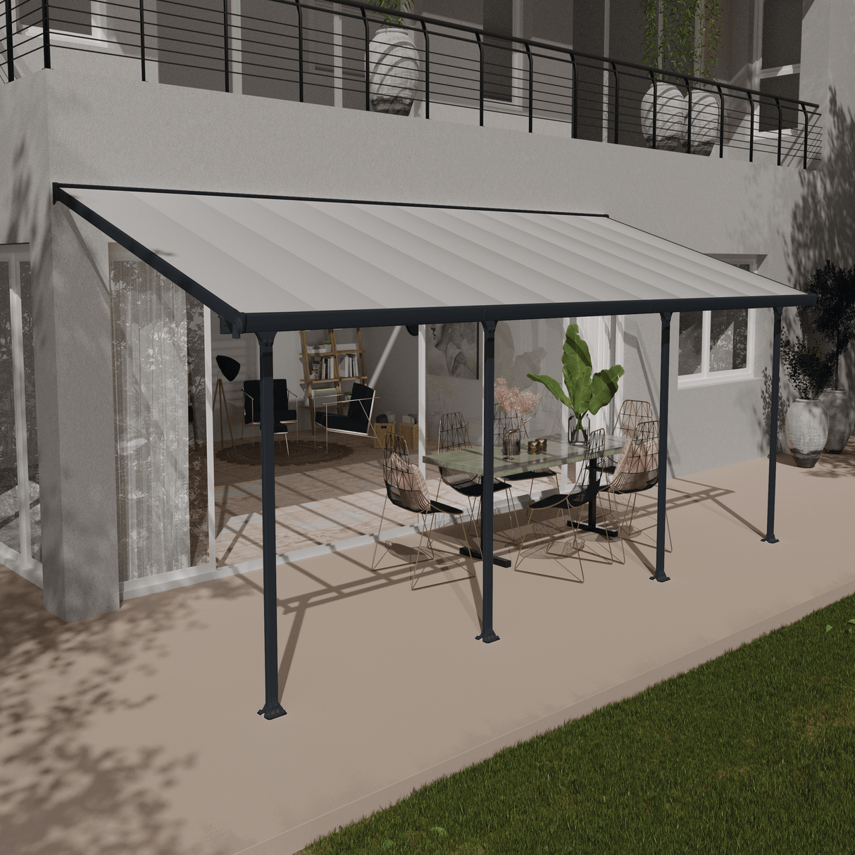 Terassikatos Feria 21,5 m2, antrasiitti Palram - Canopia - KarelianStore