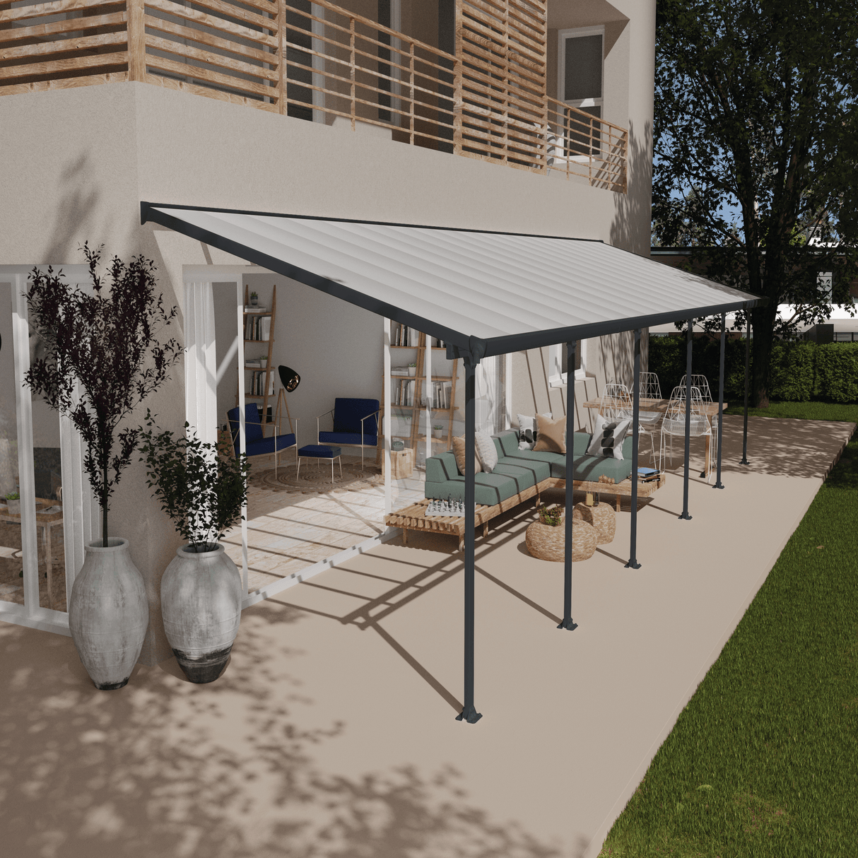 Terassikatos Feria 30,4 m2, antrasiitti Palram - Canopia - KarelianStore