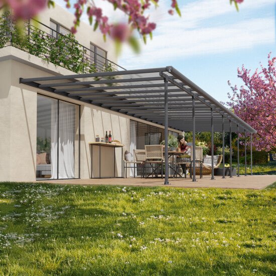 Terassikatos Feria 4 x 12,12 m, antrasiitti Palram - Canopia - KarelianStore
