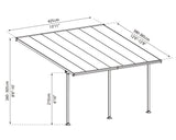 Terassikatos Feria 4x4,2 m, antrasiitti Palram - Canopia - KarelianStore