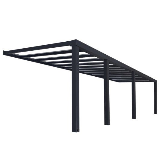 Terassikatos Palram - Canopia Stockholm 3,4 x 9,5m, antrasiitti - KarelianStore