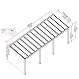 Terassikatos Palram - Canopia Stockholm 3,4 x 9,5m, antrasiitti - KarelianStore