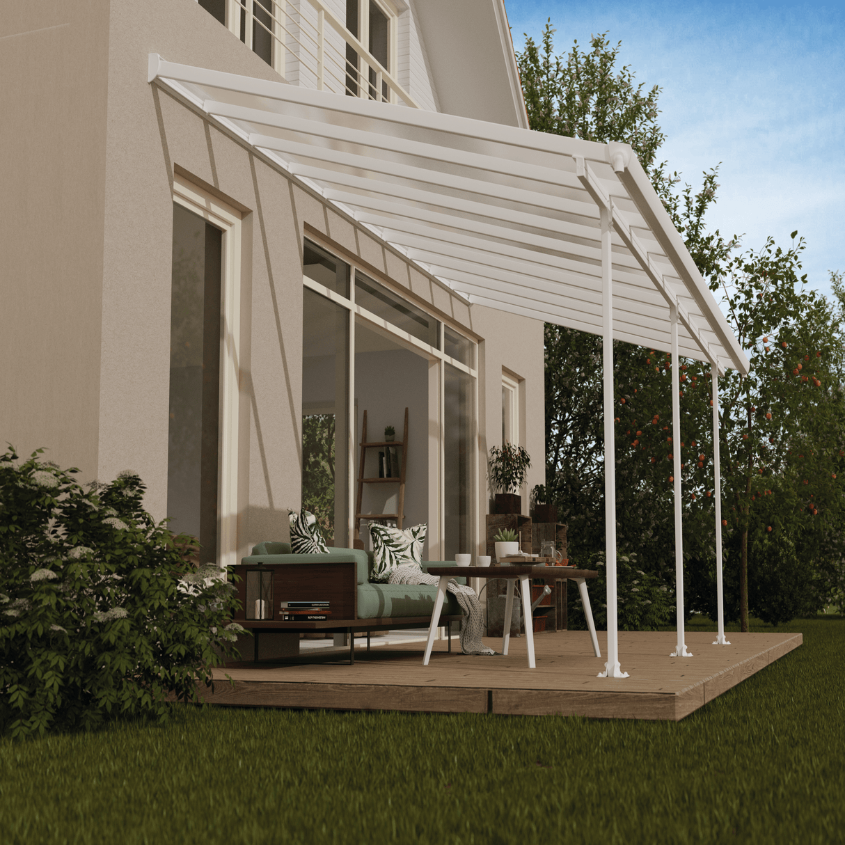 Terassikatos - set Feria 17,9 m2, valkoinen Palram - Canopia - KarelianStore