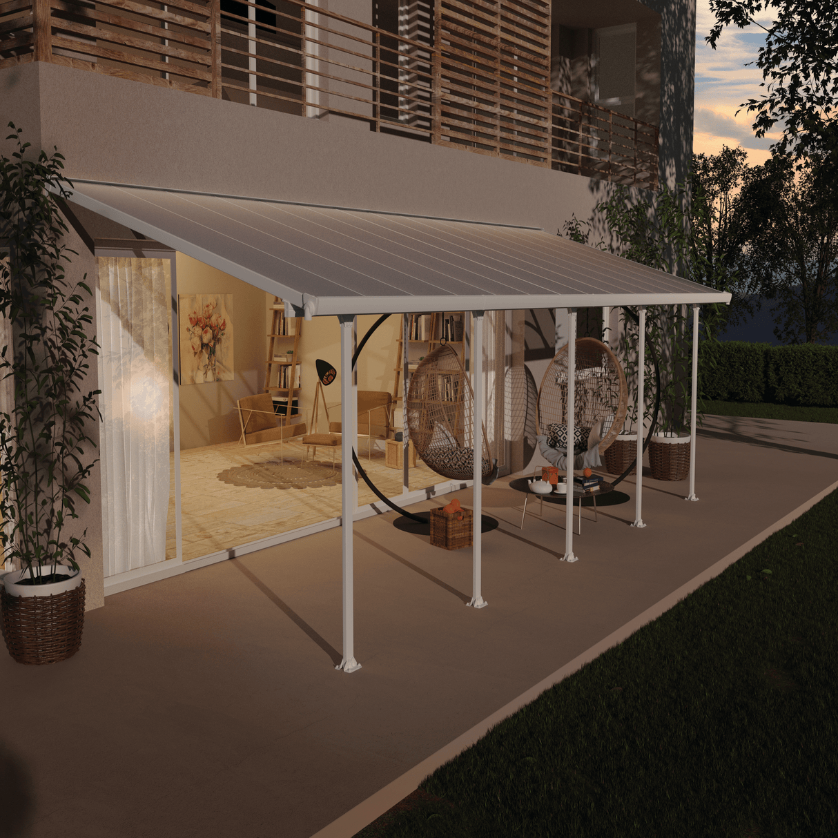 Terassikatos - set Feria 25,0 m2, valkoinen Palram - Canopia - KarelianStore