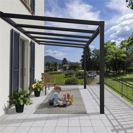 Terassikatos Stockholm 3.4 x 3.7 m, antrasiitti Palram - Canopia - KarelianStore
