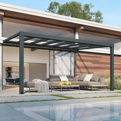 Terassikatos Stockholm 3.4 x 3.7 m, antrasiitti Palram - Canopia - KarelianStore