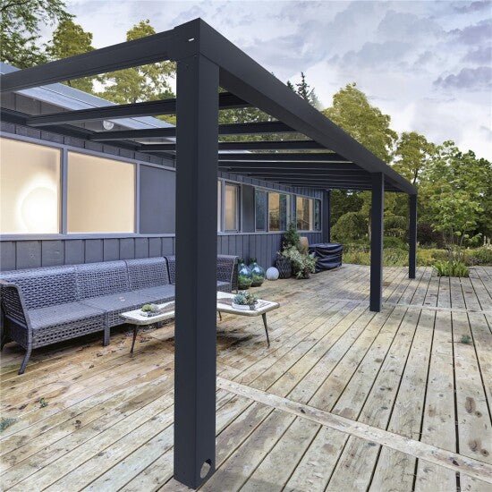 Terassikatos Stockholm 3.4 x 7.4 m, antrasiitti Palram - Canopia - KarelianStore