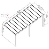 Terassikatos Stockholm 3.4 x 8.1 m, antrasiitti Palram - Canopia - KarelianStore