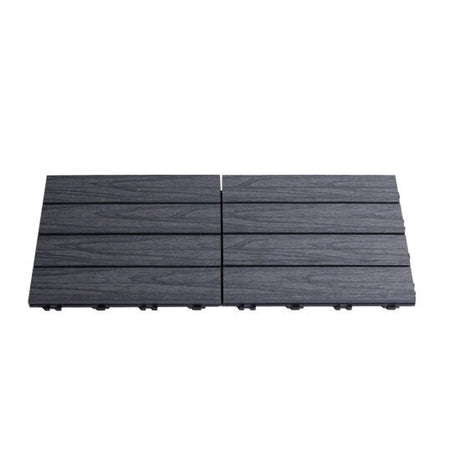 Terassilaatta komposiittia 30 x 30 cm 4 kpl., antrasiitinharmaa HORTUS - KarelianStore